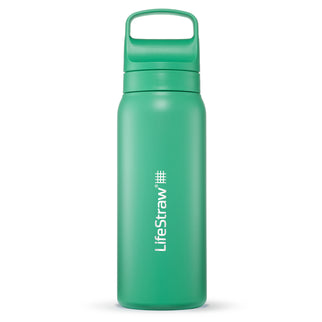LifeStraw Go Series Stainl. Steel Water Filter Bottle; 700ml; Cactus Green - Drinkfles waterfilter