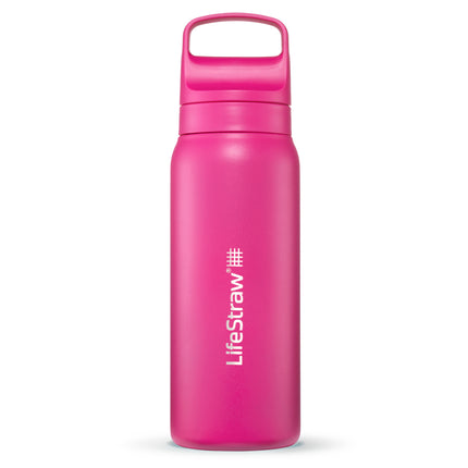 LifeStraw Go Series Stainl. Steel Water Filter Bottle; 700ml; Orchid Pink - Drinkfles waterfilter