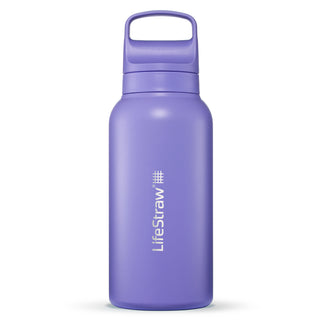 LifeStraw Go Series Stainl. Steel Water Filter Bottle; 1L; Thistle Purple - Drinkfles waterfilter