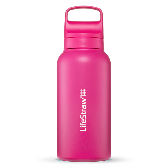 LifeStraw Go Series Stainl. Steel Water Filter Bottle; 1L; Orchid Pink - Drinkfles waterfilter