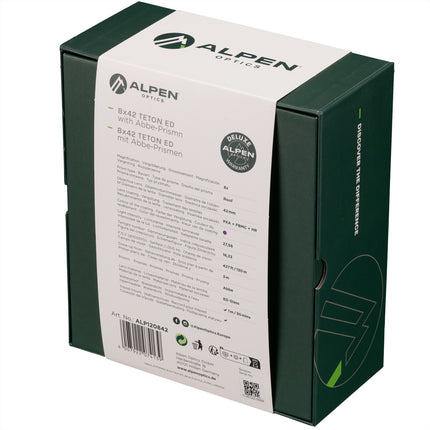 Alpen Teton 8x42 Binocular wiht Abbe Prism / ED Glas