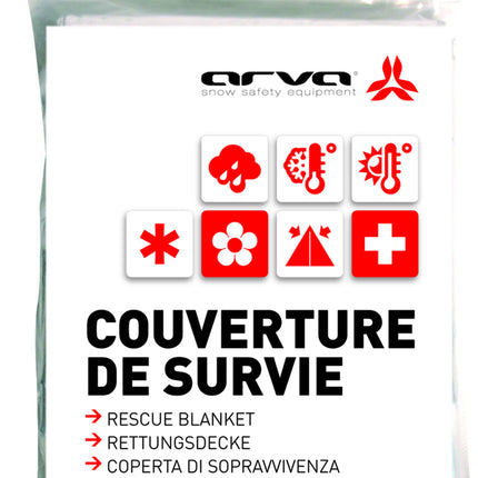 ARVA®  Rescue Blanket 220x140cm 60gr - Reddingsdeken