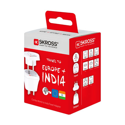 SKROSS Reisstekker Combo Wereld naar India