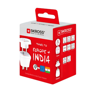 SKROSS Reisstekker Combo Wereld naar India