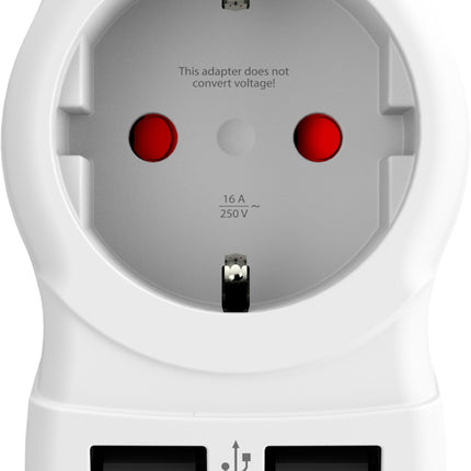 SKROSS Reisstekker Europa naar US + 2x USB