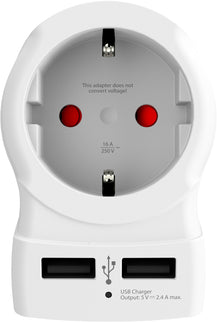SKROSS Reisstekker Europa naar US + 2x USB