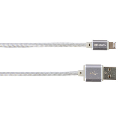 SKROSS Lightning - USB Stalen Oplaadkabel, 1 meter