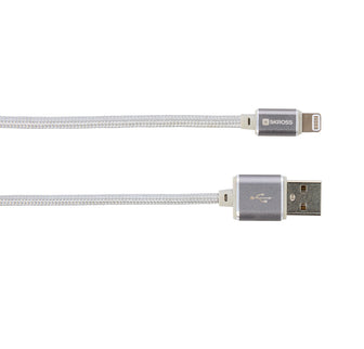SKROSS Lightning - USB Stalen Oplaadkabel, 1 meter