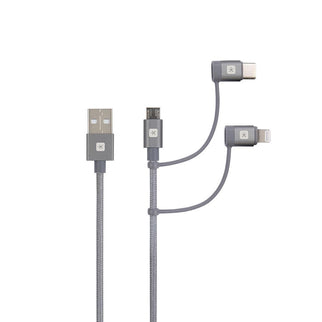 SKROSS  3in1 Cable 120 CM LONG/5v - Laadkabel