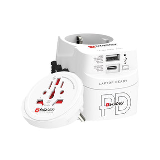 Skross PRO LIGHT WORLD 1 USB+ 1 TYPE C  PD 45WATTS RIGID BOX 2022 - Reisstekker