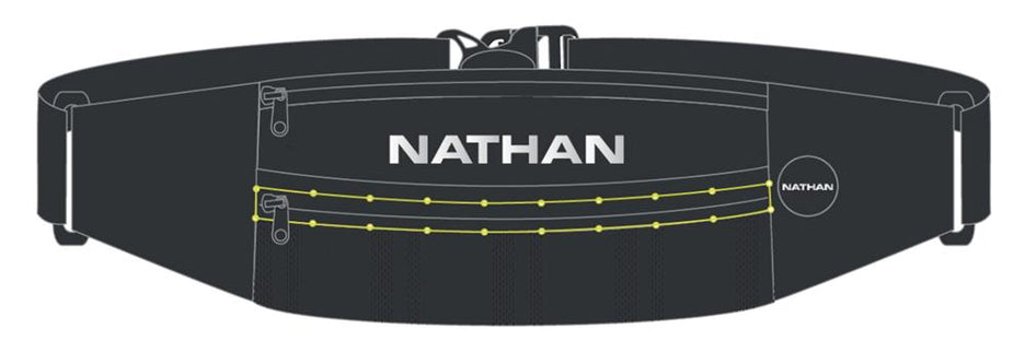 Nathan Laser Light 5K Belt RX Black/High Vis Yellow