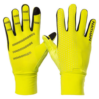 Nathan HyperNight Reflective Gloves Hi Vis Yellow/Geo Print M