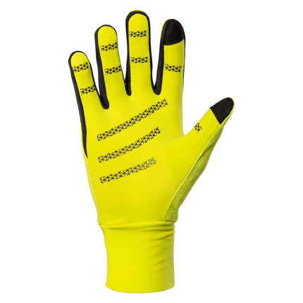 Nathan HyperNight Reflective Gloves Hi Vis Yellow/Geo Print XS