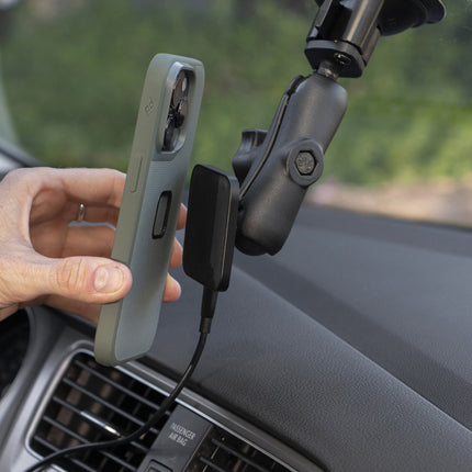 Peak Design - Mobile Car Mount 1" Ball Charging Adapter - Black