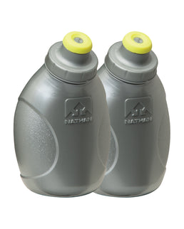 Nathan Push Pull Cap Flask 2 Pack 300ml Silver - Reserve handfles
