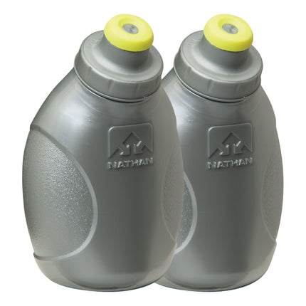 Nathan Push Pull Cap Flask 2 Pack 300ml Silver - Reserve handfles