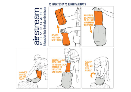 Sea to Summit UltraLight Insulated Regular Opblaasbare slaapmat - 5cm - 480g - Oranje
