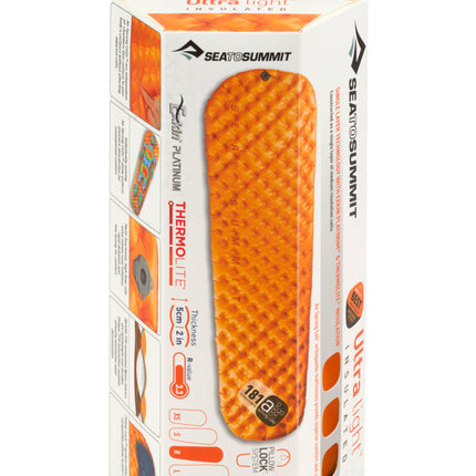 Sea to Summit UltraLight Insulated Regular Opblaasbare slaapmat - 5cm - 480g - Oranje