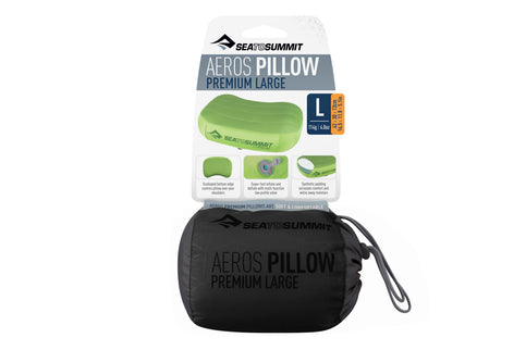 Sea to Summit Aeros Premium - Opblaasbaar Hoofdkussen - Large Grey