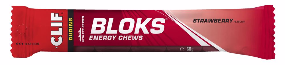 Clif® Blok Energy Chew Strawberry (per 18 in doos) - Energiegums