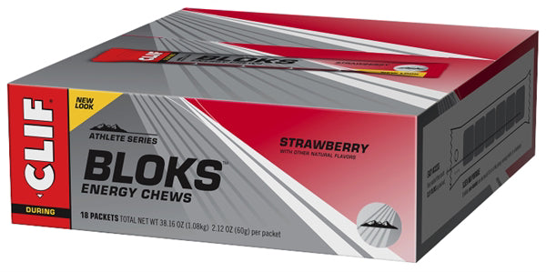 Clif® Blok Energy Chew Strawberry (per 18 in doos) - Energiegums