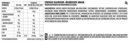 Clif® Blok Energy Chew Mountain Berry (per 18 in doos) - Energiegums