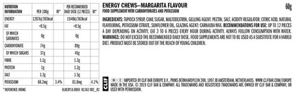 Clif® Blok Energy Chew Margarita Citrus (per 18 in doos) - Energiegums