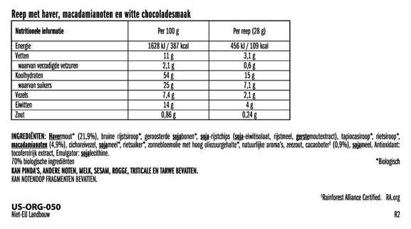 Clif Bar Mini White Chocolate Macadamia Nut (per 10 in doos) - Energiereep