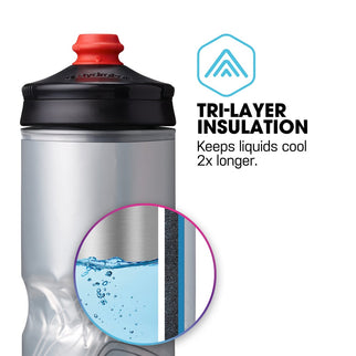 Hydrapak POLAR SURGE ASCENT  600ml Silver - Drinkfles