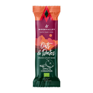 Moonvalley Organic Oats & Dates Bar - Apple & Cinnamon - (Per 12 in doos) - Energiereep