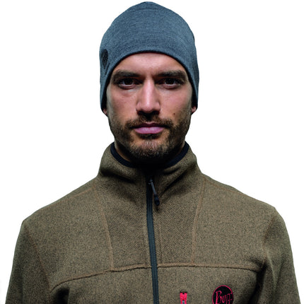 BUFF® Merino Heavyweight Beanie SOLID GREY - Muts