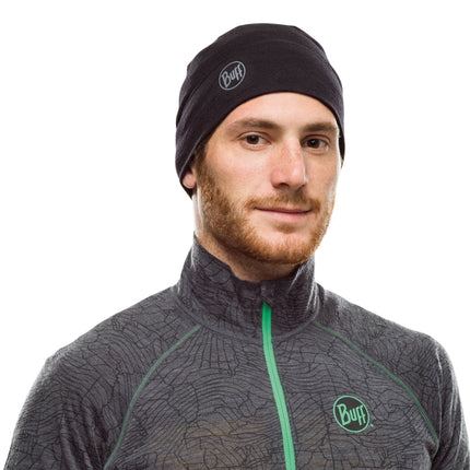 BUFF® Merino Lightweight Beanie SOLID BLACK - Muts