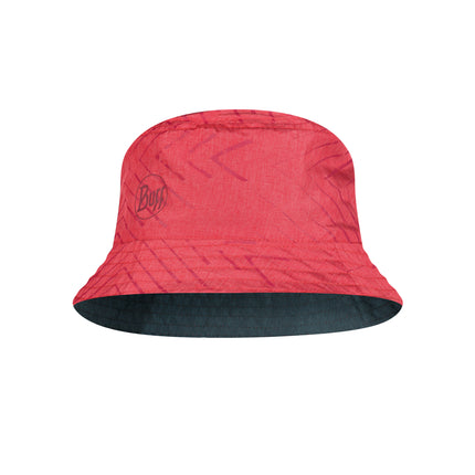 BUFF® Travel Bucket Hat COLLAGE RED-BLACK S/M - Zonnehoed