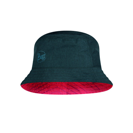BUFF® Travel Bucket Hat COLLAGE RED-BLACK S/M - Zonnehoed