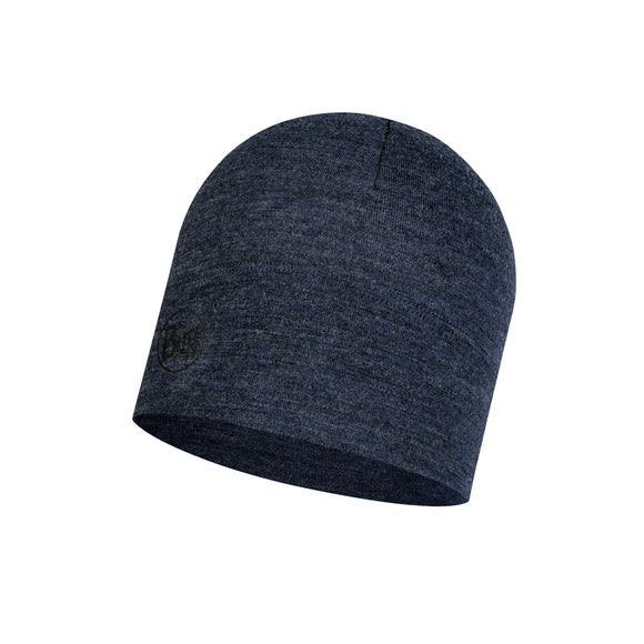 BUFF® Merino Midweight Beanie MELANGE NIGHT BLUE - Muts