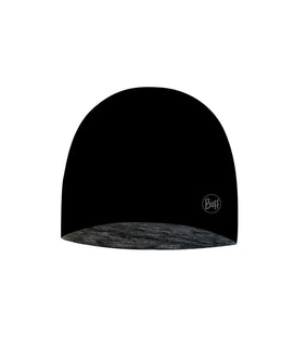 BUFF® LW Merino Wool Reversible Hat BLACK-GRAPHITE MULTISTRIPES - Muts - Kids