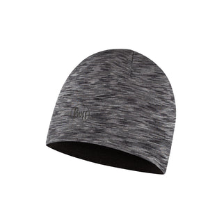 BUFF® LW Merino Wool Reversible Hat BLACK-GRAPHITE MULTISTRIPES - Muts - Kids