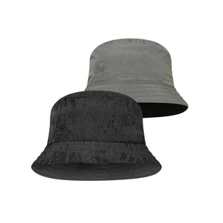 BUFF® Travel Bucket Hat GLINE BLACK-GREY S/M - Zonnehoed