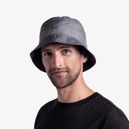 BUFF® Travel Bucket Hat GLINE BLACK-GREY S/M - Zonnehoed