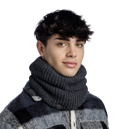 BUFF® Knitted & Fleece Neckwarmer JARN GRAPHITE - Nekwarmer