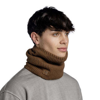 BUFF® Knitted & Fleece Neckwarmer RUTGER BRINDLE BROWN - Nekwarmer