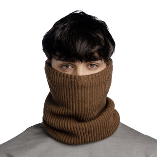 BUFF® Knitted & Fleece Neckwarmer RUTGER BRINDLE BROWN - Nekwarmer