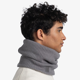 BUFF® Knitted & Fleece Neckwarmer RUTGER GREY HEATHER - Nekwarmer