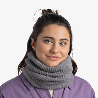 BUFF® Knitted & Fleece Neckwarmer RUTGER GREY HEATHER - Nekwarmer