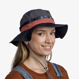 BUFF® Explore Booney Hat OKISA BLACK L/XL - Zonnehoed - Zonbescherming