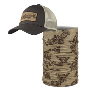 BUFF® Explore Trucker Cap LAKE RIVER KHAKI L/XL - Pet