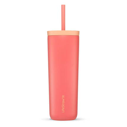 LifeStraw Go Series Tumbler 18oz Stainless Steel - Apricot Pink