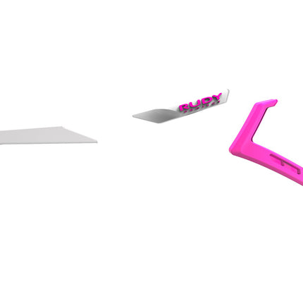 Rudy Project Defender Temple tips, Nose pads, Emblem - Wit/Pink Fluo Emblems - acc.
