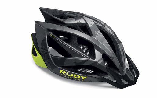 Rudy Project Helm Airstorm Mtb Titanium - Yellow Fluo Camo - +Visor+Padding - S-M 54-58 - Helm