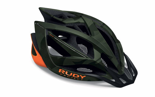 Rudy Project Helm Airstorm Mtb Olive Green - Orange Camo +Visor+Padding - S-M 54-58 - Helm